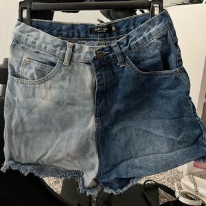 Two Tone Nasty Gal High Rise Shorts